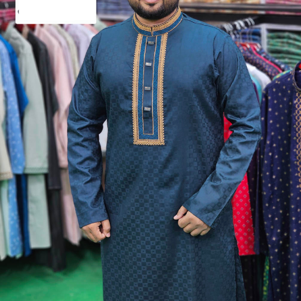 মিষ্টি কালার এম্ব্রয়ডারী পাঞ্জাবী। কোড: ৪৪৫